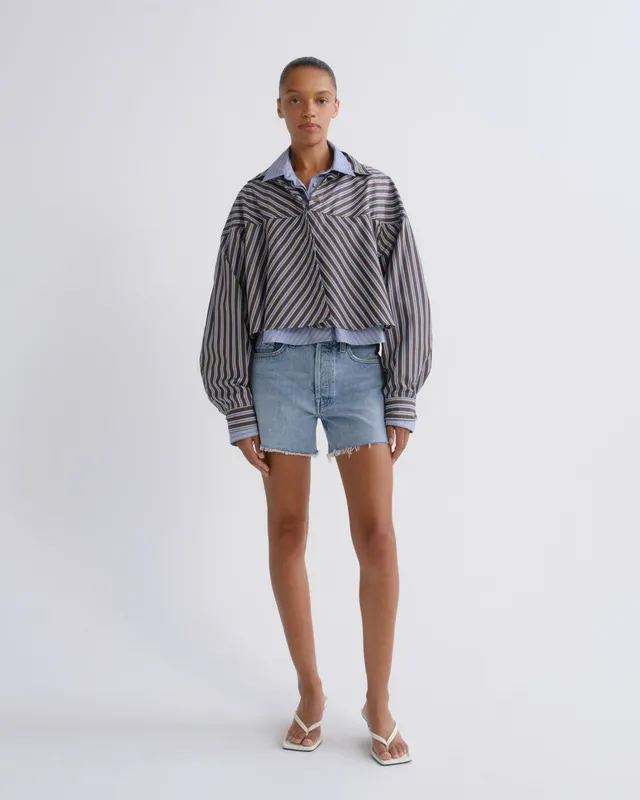 agolde-parker-long-short-jeansshorts-replica-hellblau image 1
