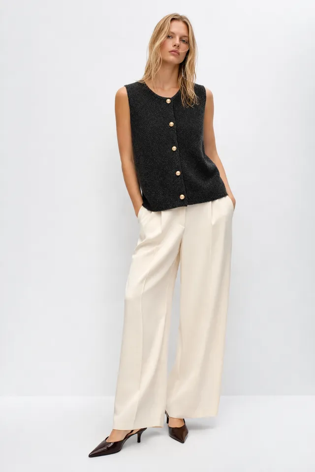 goldenim-paris-femme-pull-sans-manche-pullunder-strick image 1