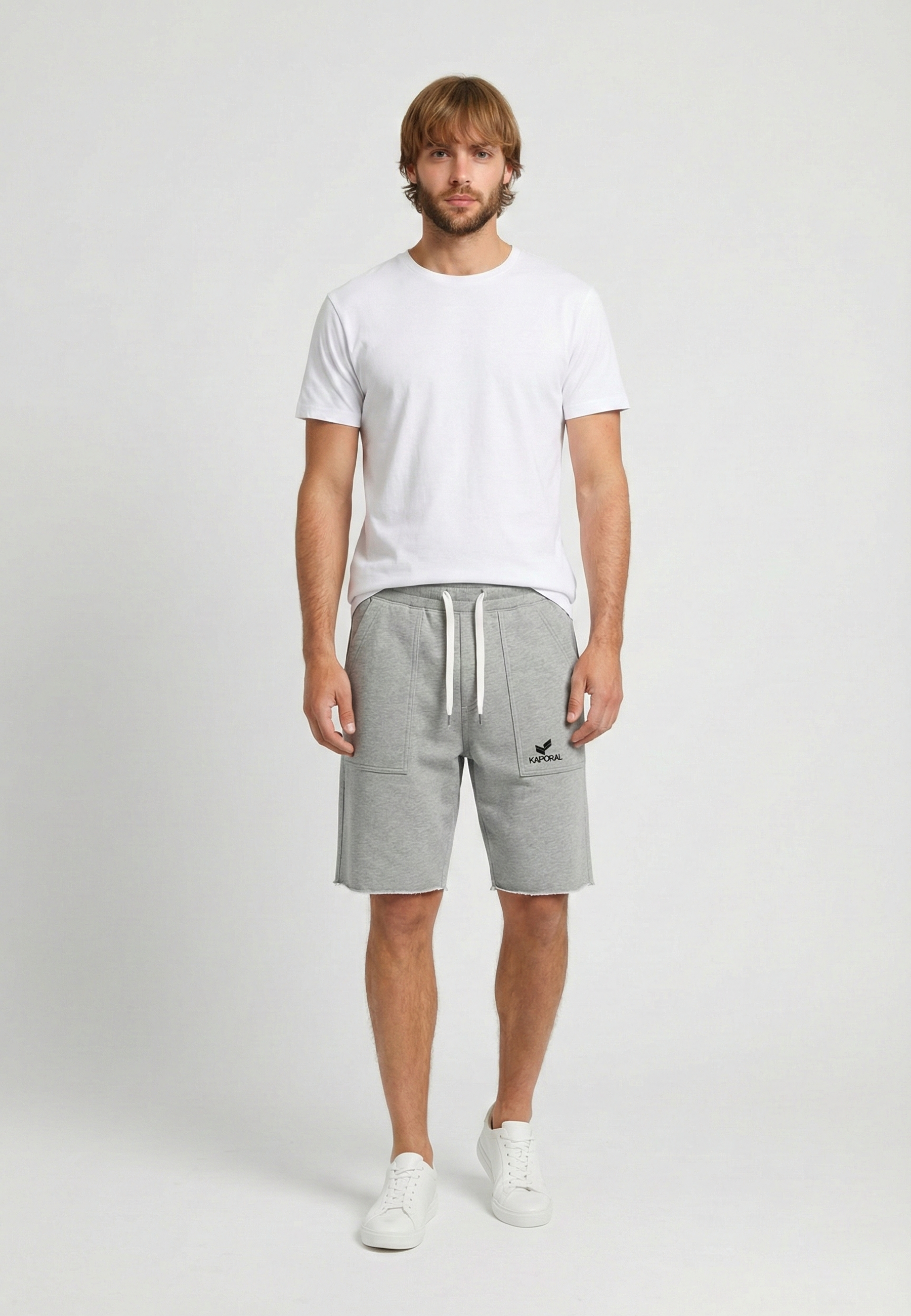 kaporal-kasius-sweatshorts-herren-grau-regular-baumwolle image 1