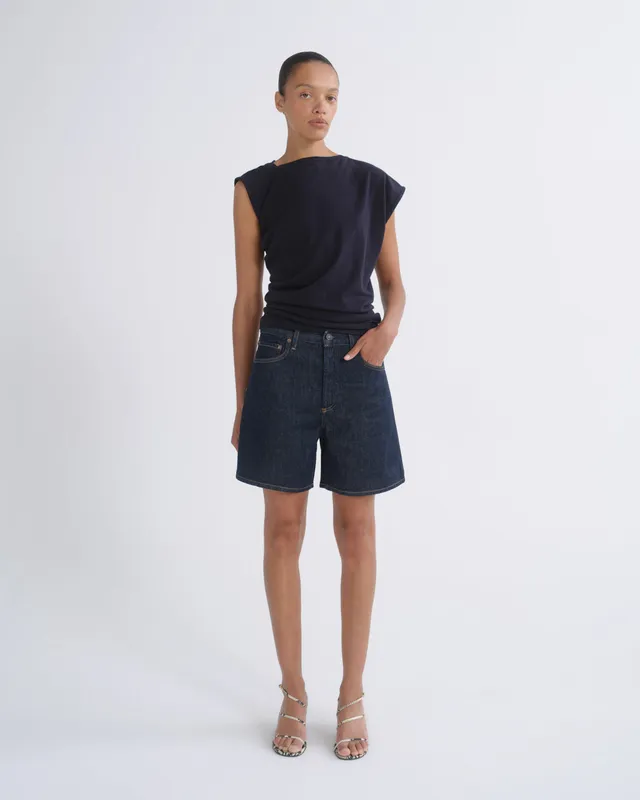 agolde-dame-short-weightless-shorts-rinse-dunkelblau image 1