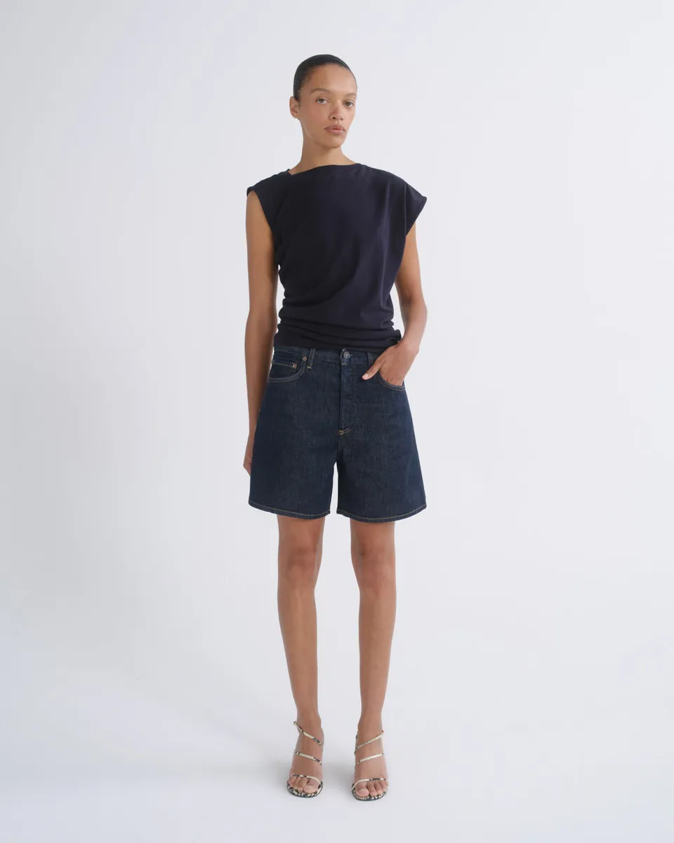 agolde-dame-short-weightless-shorts-rinse-dunkelblau image 1