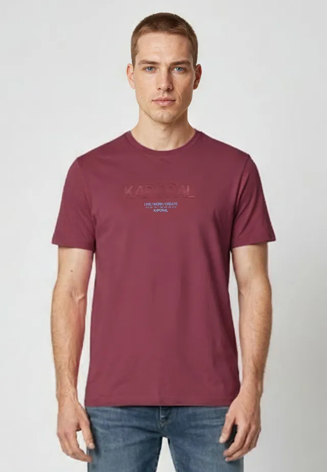 kaporal-niraj-t-shirt-bordeaux-herren-baumwolle image 1