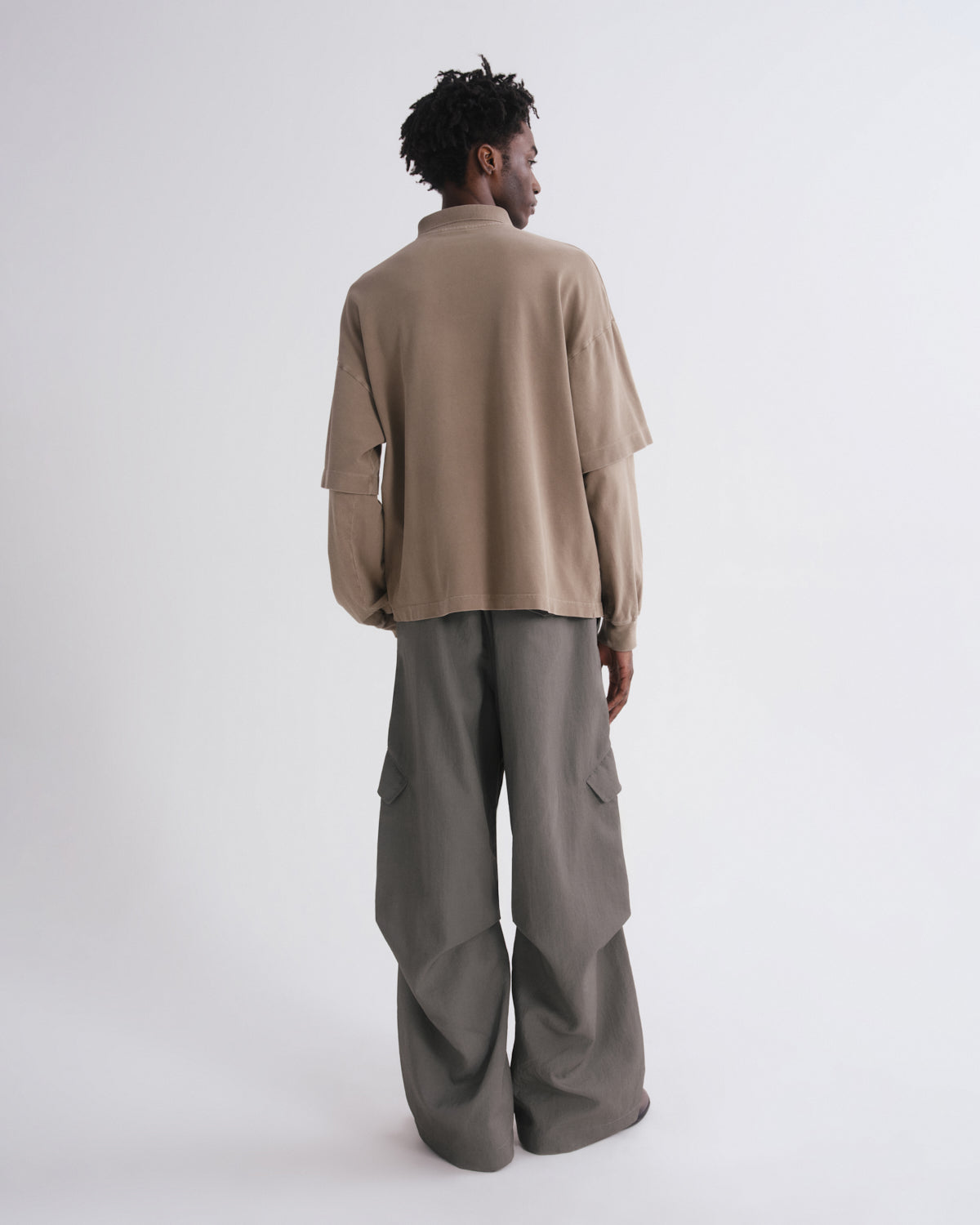 agolde-whitcomb-pant-cargohose-millstone-grau-nylon image 2