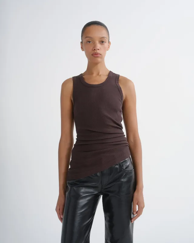 agolde-twisted-poppy-tank-top-tone-braun-rippstrick image 1