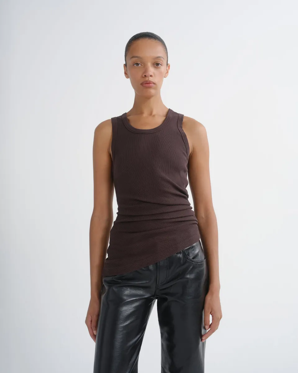 agolde-twisted-poppy-tank-top-tone-braun-rippstrick image 1