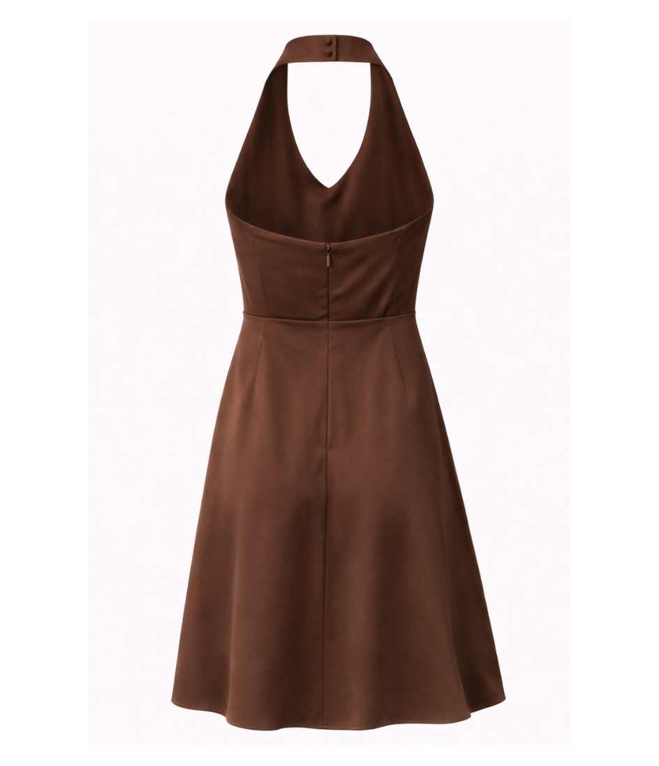 goldenim-paris-femme-robe-courte-satin-kleid-kurz image 2