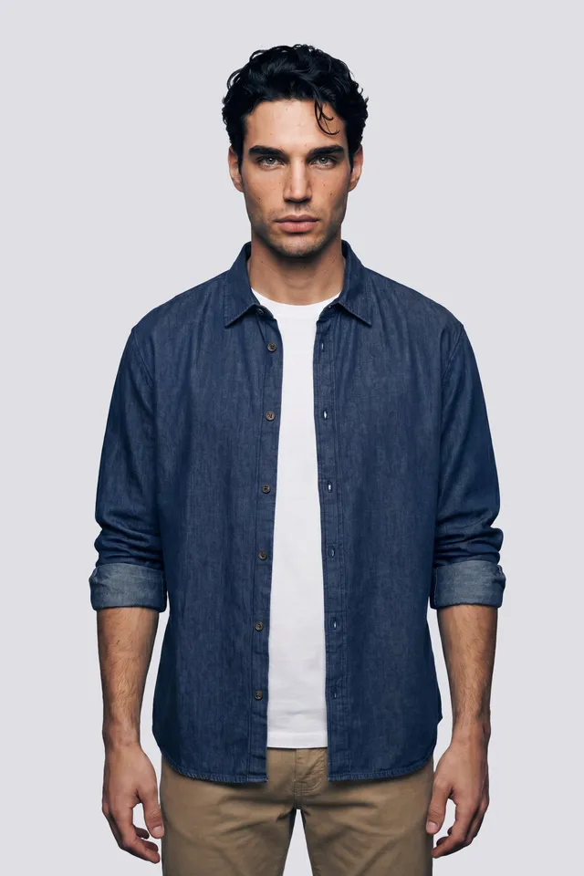 gas-riviera-cf-4706-herrenhemd-chambray-regular-fit-baumwolle image 1