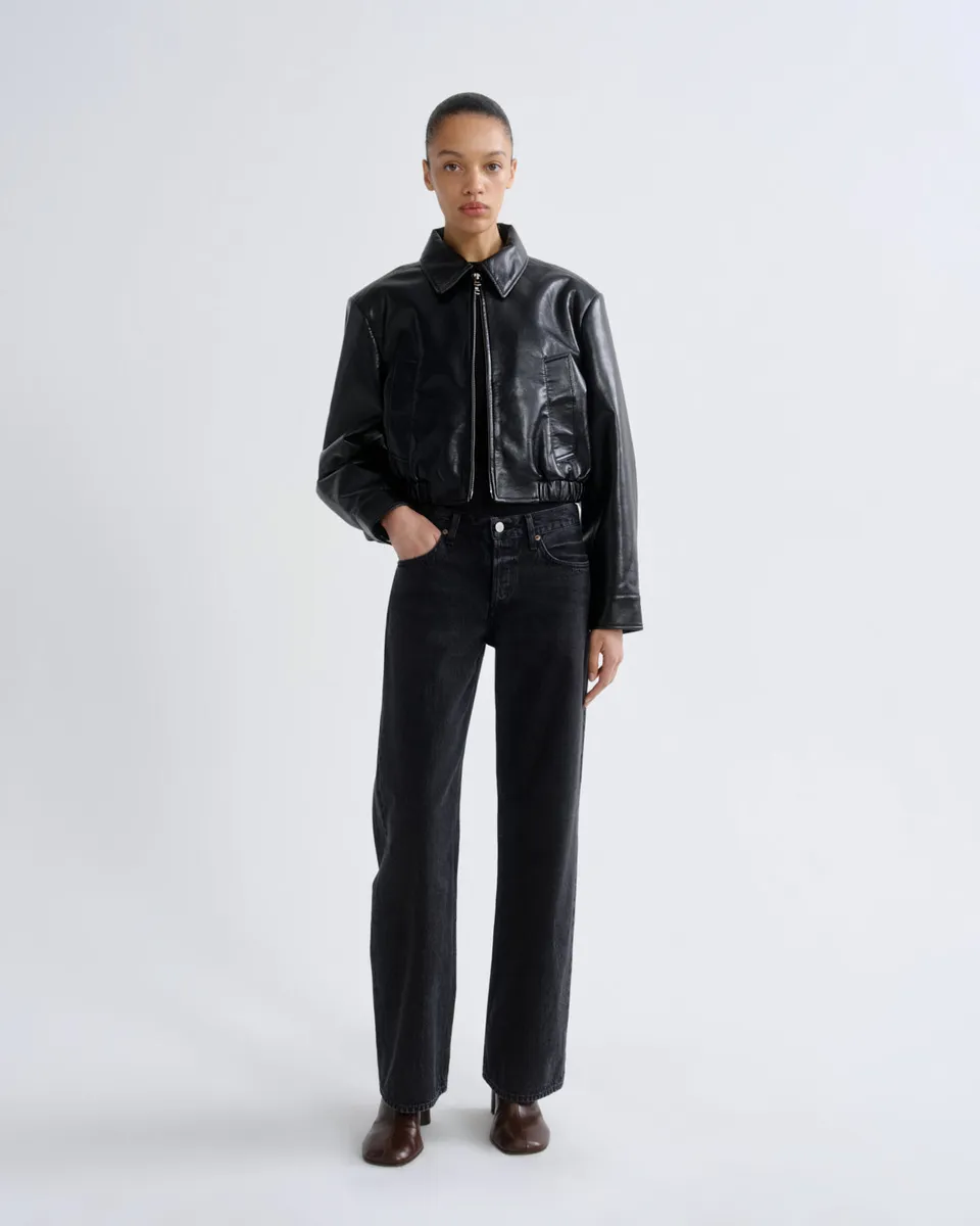agolde-low-rise-loose-weightless-vanta-schwarz-damen image 1