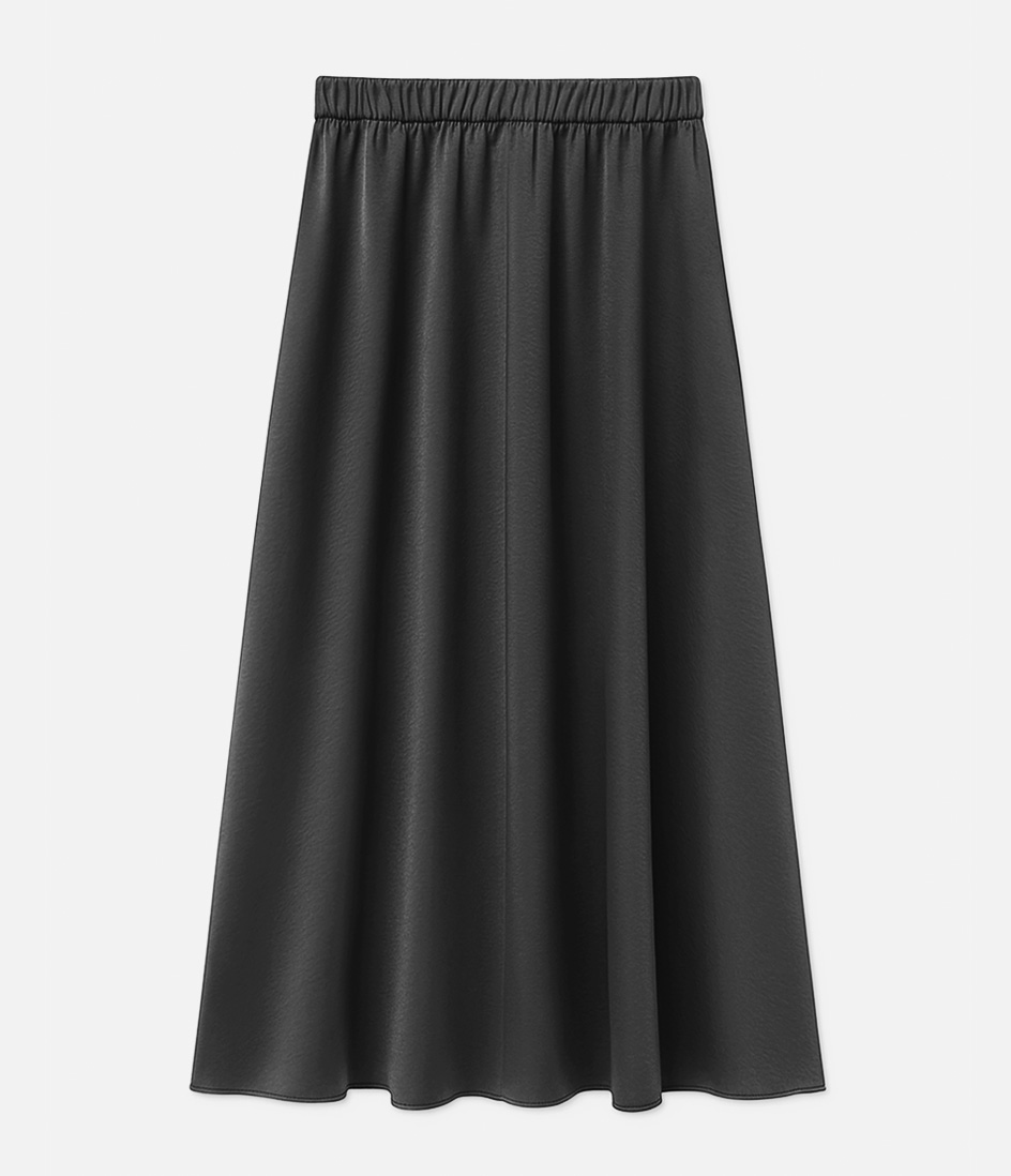 goldenim-paris-femme-jupe-satin-noir-satinrock-schwarz image 2
