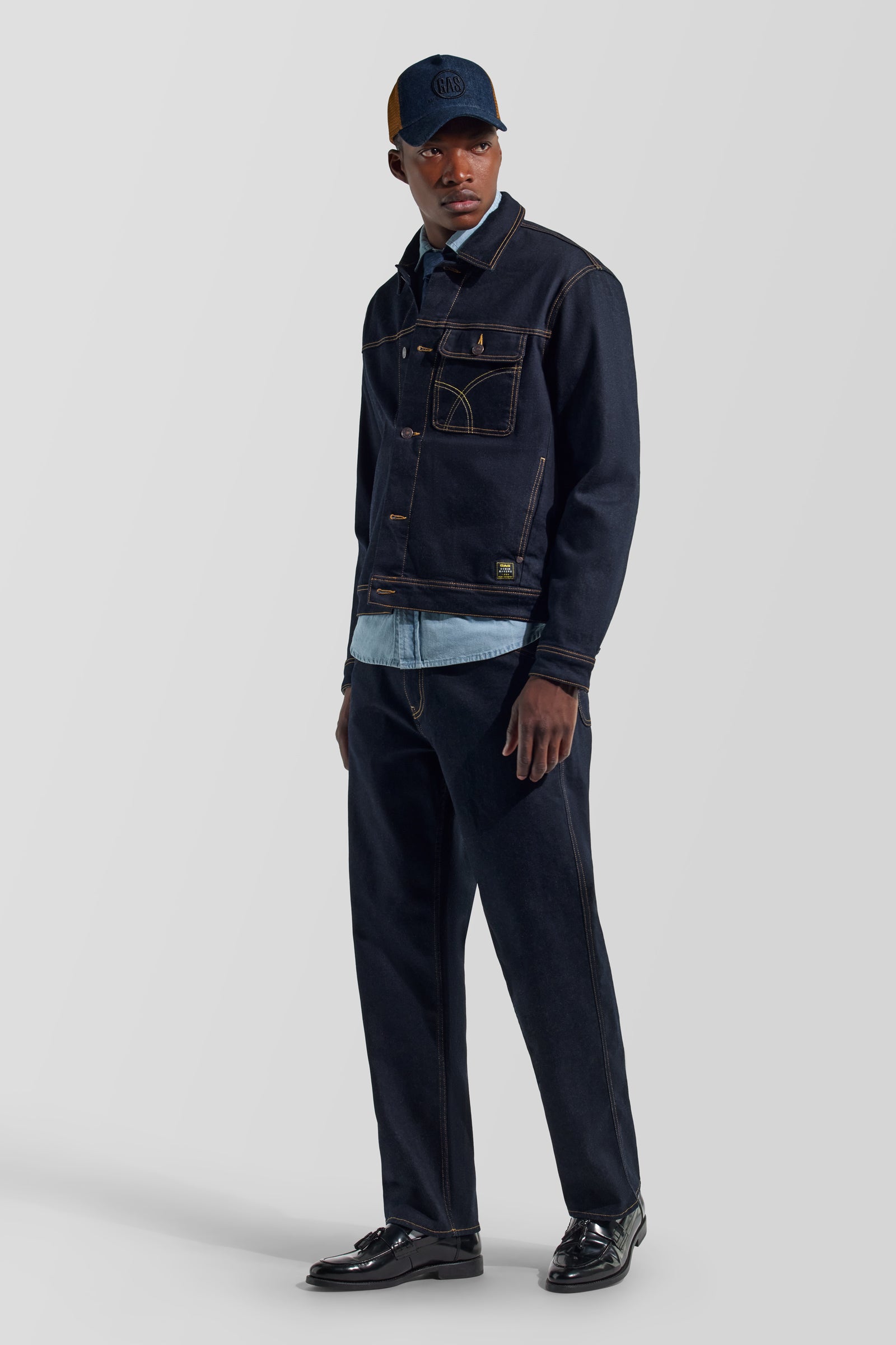 gas-frank-pant-10fo-carpenter-jeans-straight-rinse image 1