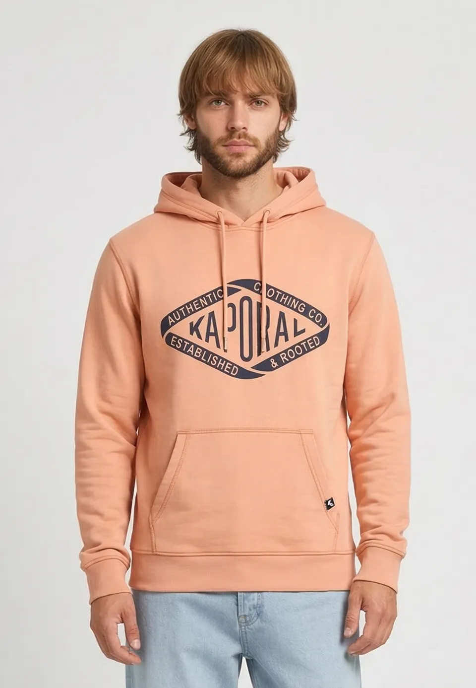 kaporal-benni-hoodie-pfirsich-baumwolle-regular-herren image 1