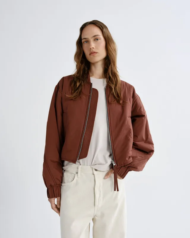 agolde-leni-bomber-jacke-palisander-rostbraun-leicht image 1