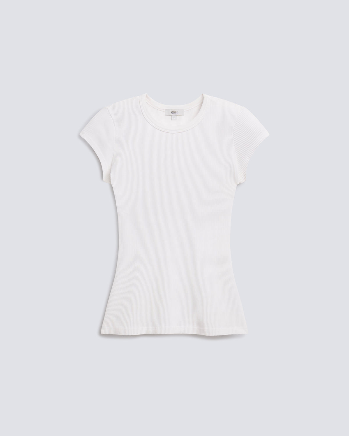 agolde-edison-tee-t-shirt-damen-white-figurbetont image 6