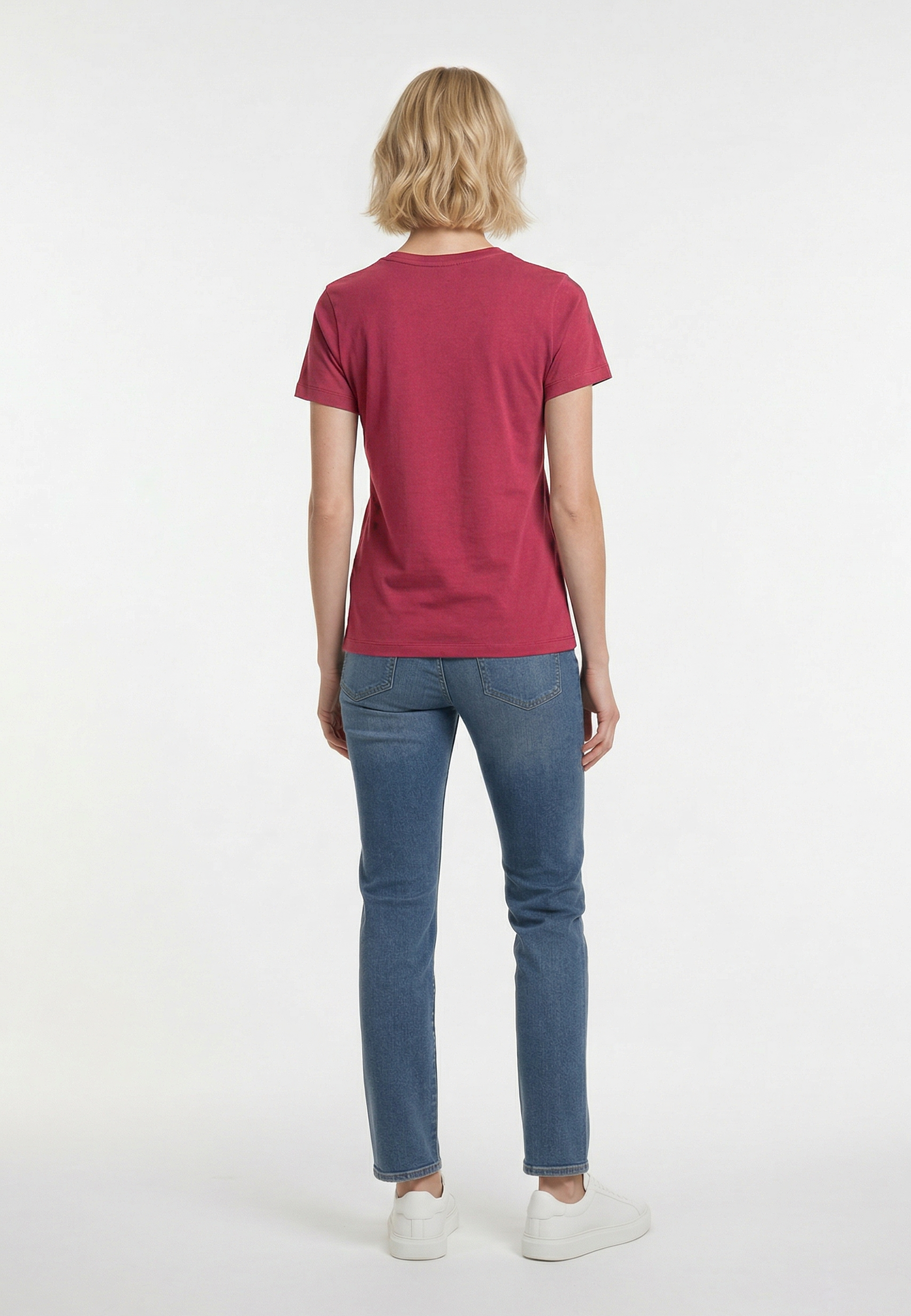 kaporal-selor-t-shirt-rot-slim-damen-baumwolle-stretch image 3