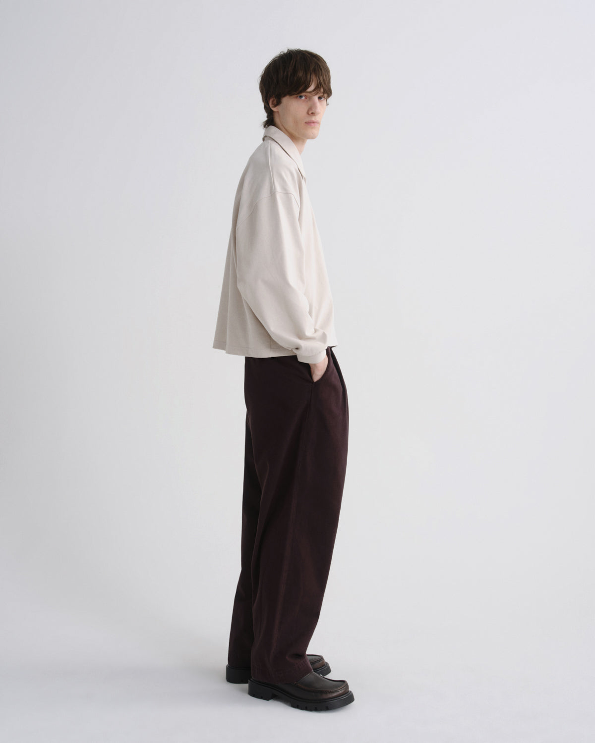 agolde-darius-polo-shirt-sand-beige-baumwolle image 5