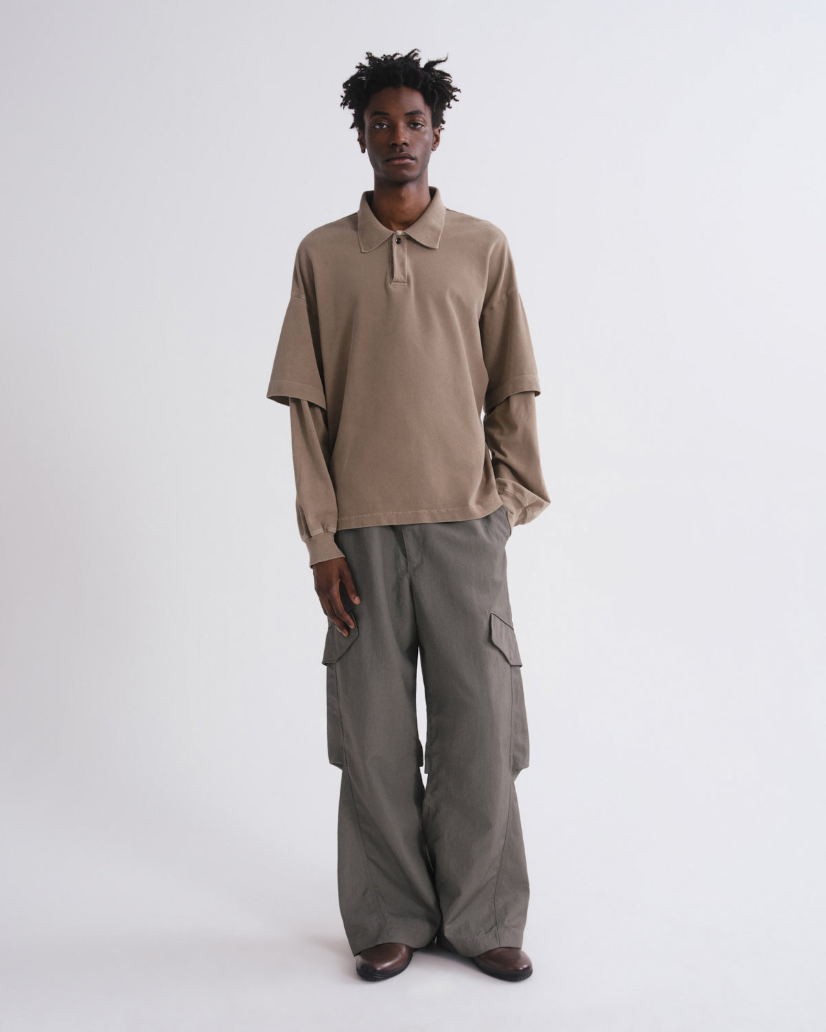 agolde-whitcomb-pant-cargohose-millstone-grau-nylon image 1