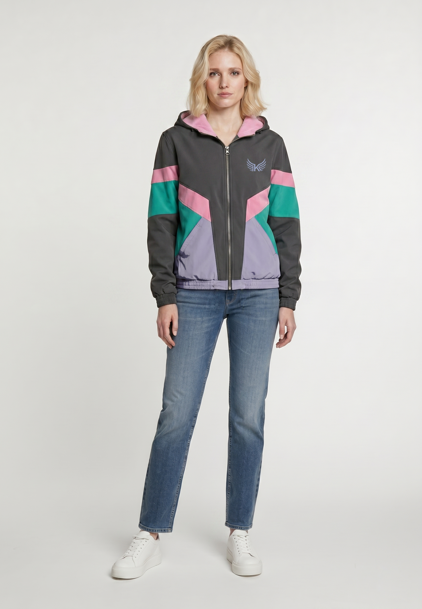 kaporal-kassandra-jacke-damen-schwarz-mit-reissverschluss image 2