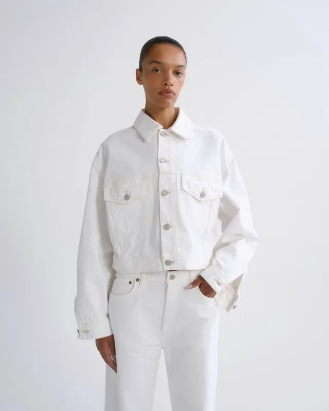 agolde-palmer-jacket-jeansjacke-milkshake-wei-cropped image 1