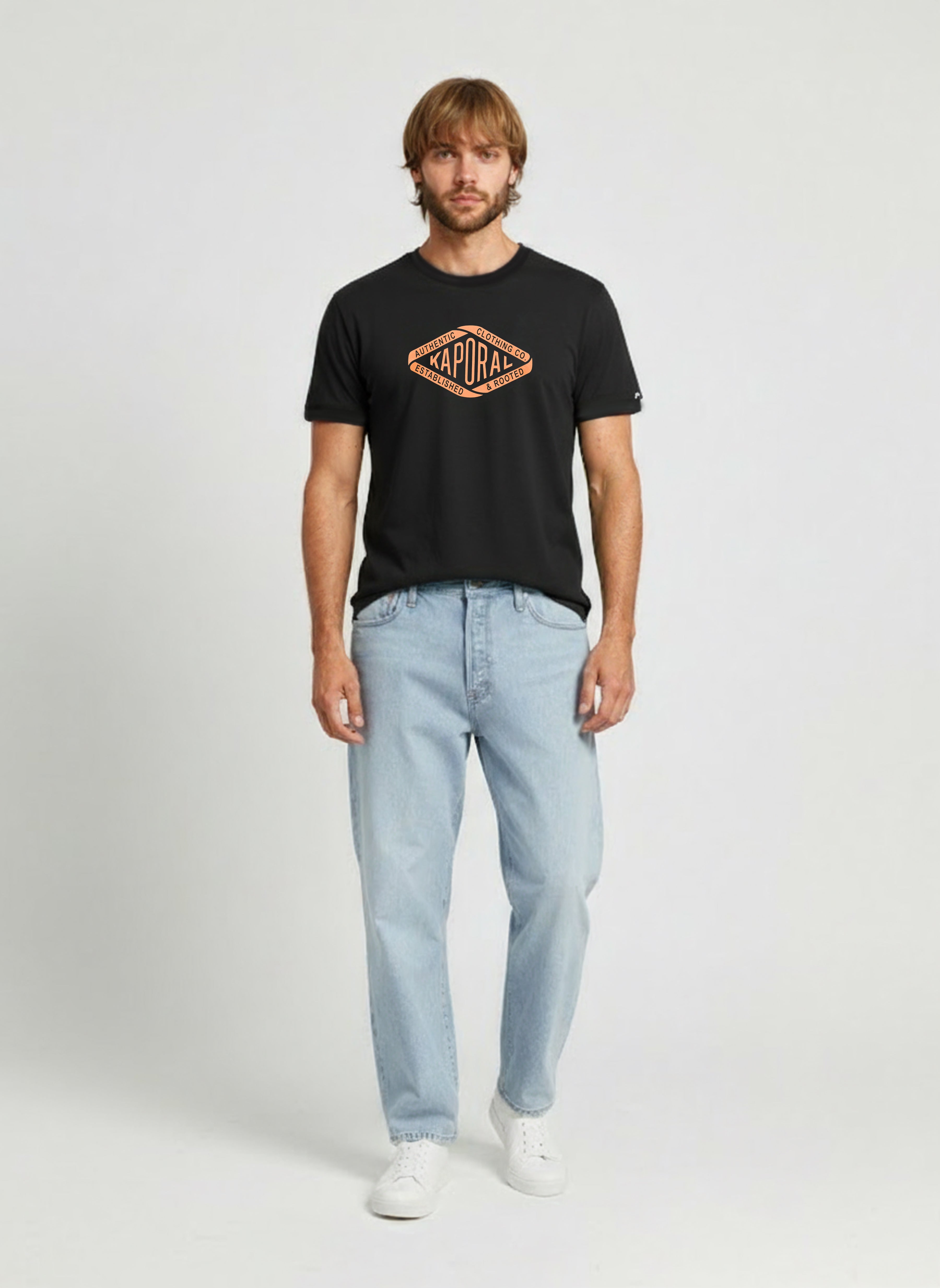 kaporal-raz-t-shirt-herren-schwarz-100-baumwolle image 1