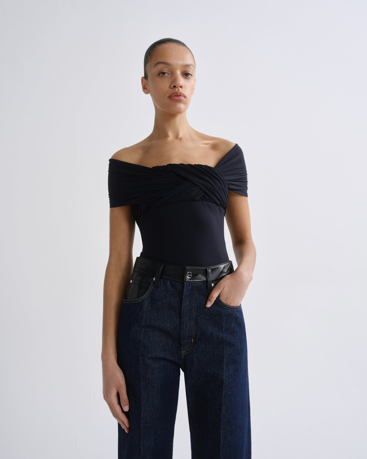 agolde-stam-bodysuit-navy-body-dunkelblau image 1