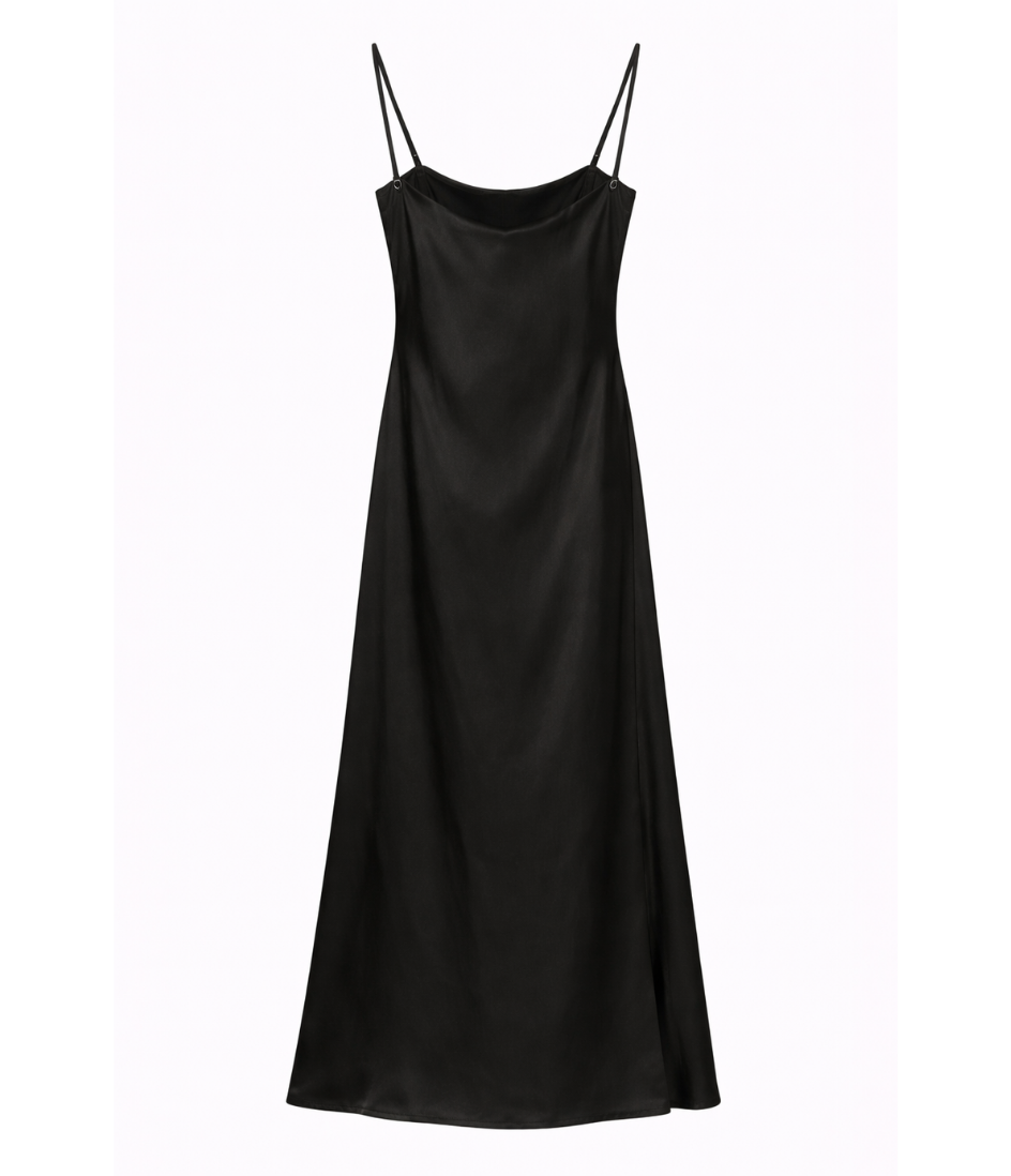goldenim-paris-femme-robe-satin-kleid-satin-gl-nzend image 2