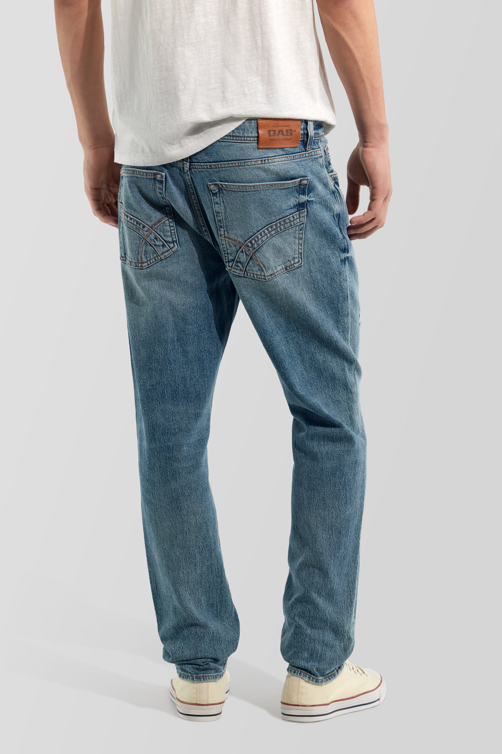 gas-tar-72mm-jeans-herren-indigo-tapered-mit-rissen image 2