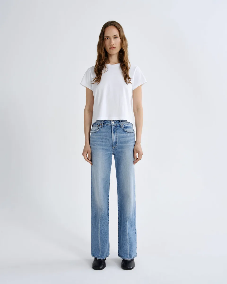 agolde-harper-straight-jeans-damen-outlook-blau-stretch-mid-rise image 1