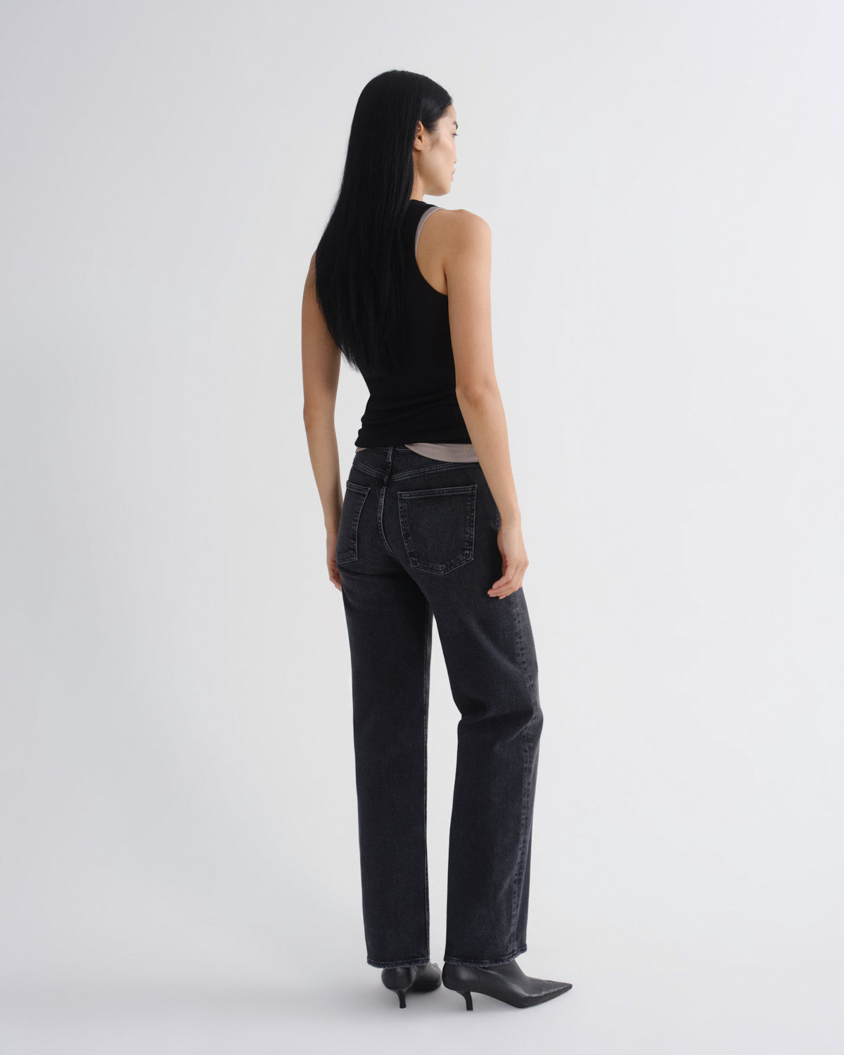 agolde-harper-straight-jean-damen-jeans-radius-schwarz-stretch image 2