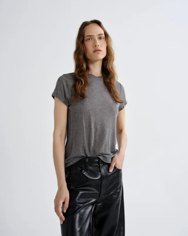 agolde-long-line-adine-tee-t-shirt-grey-heather-tencel image 1