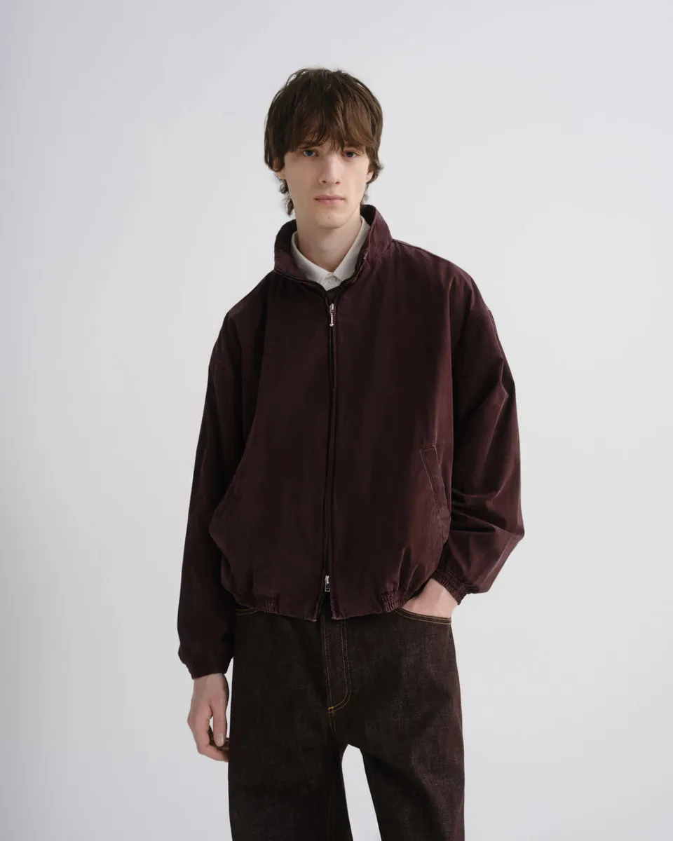 agolde-marshall-windbreaker-creased-puce-burgunder image 1