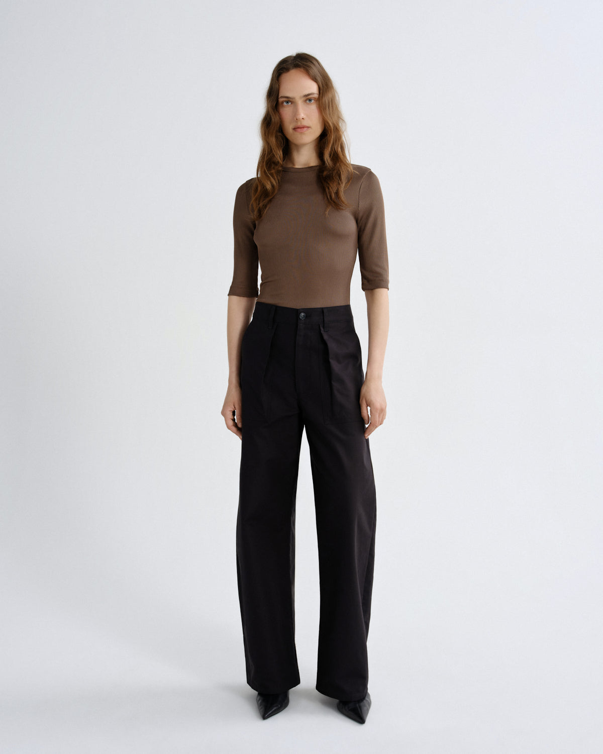 agolde-low-curve-utility-jean-sateen-hose-schwarz image 1