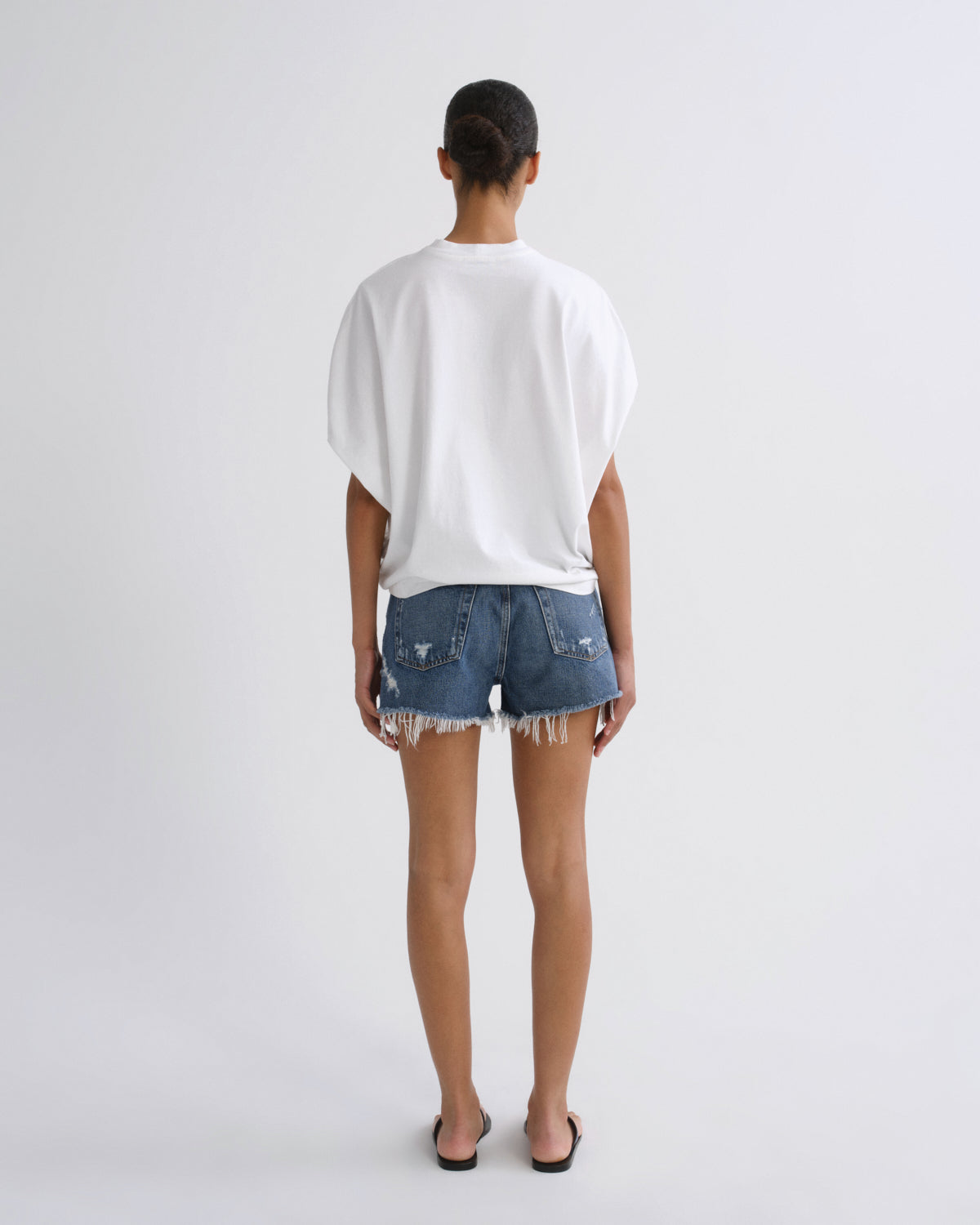 agolde-parker-vintage-cut-off-shorts-dark-swapmeet-high-rise image 2