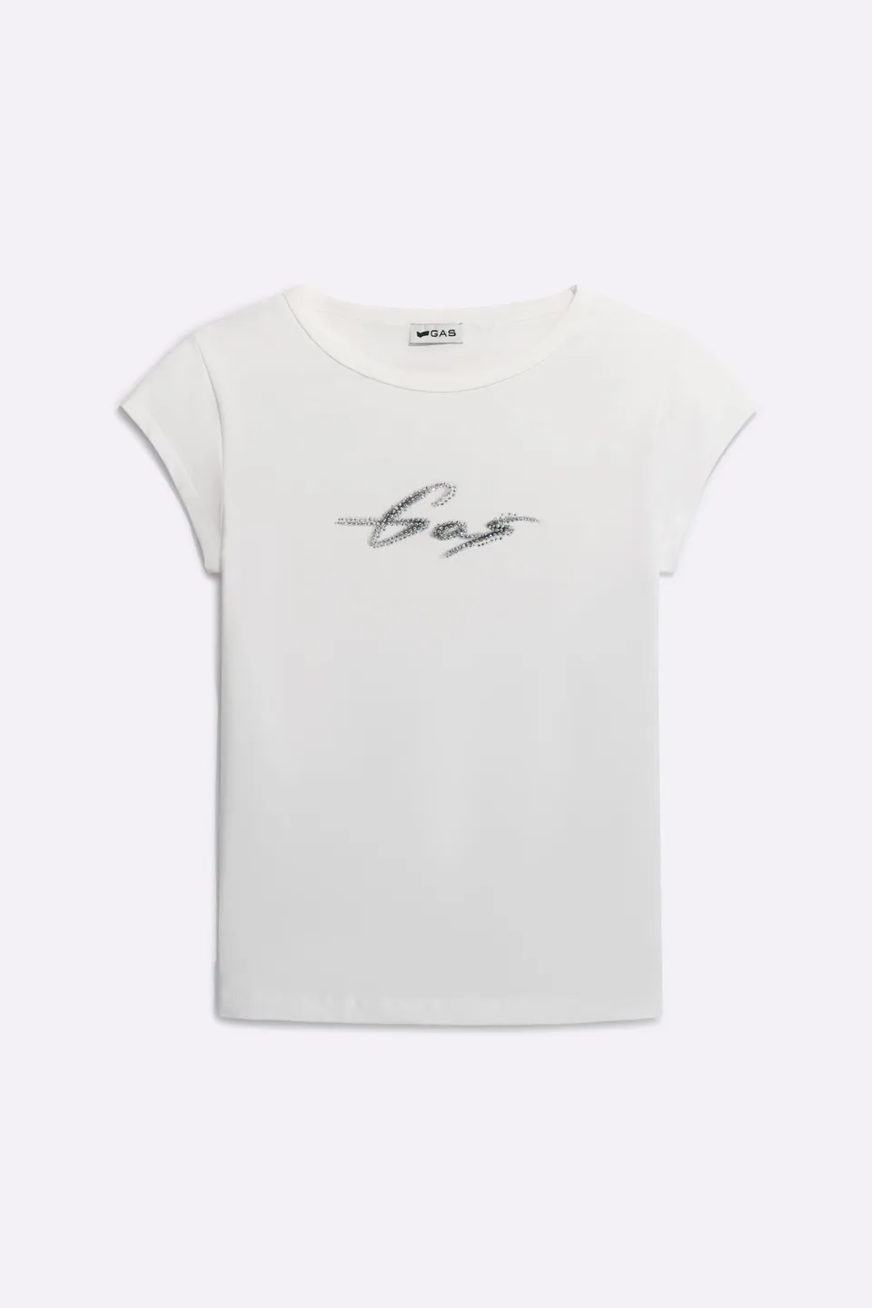 gas-hanike-cap-sleeve-0001-t-shirt-damen-slim-fit-mit-strass image 1