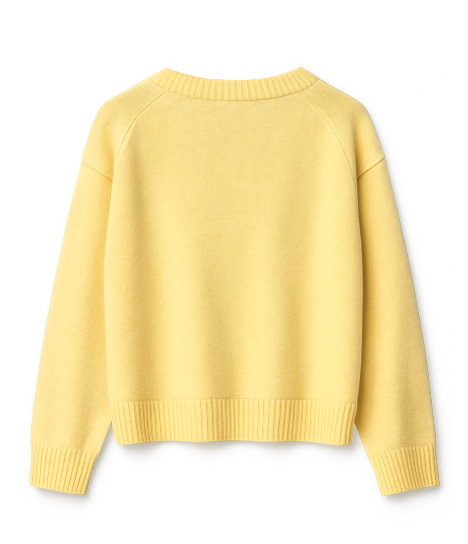goldenim-paris-femme-gilet-jaune-tricot-strickweste-gelb image 2