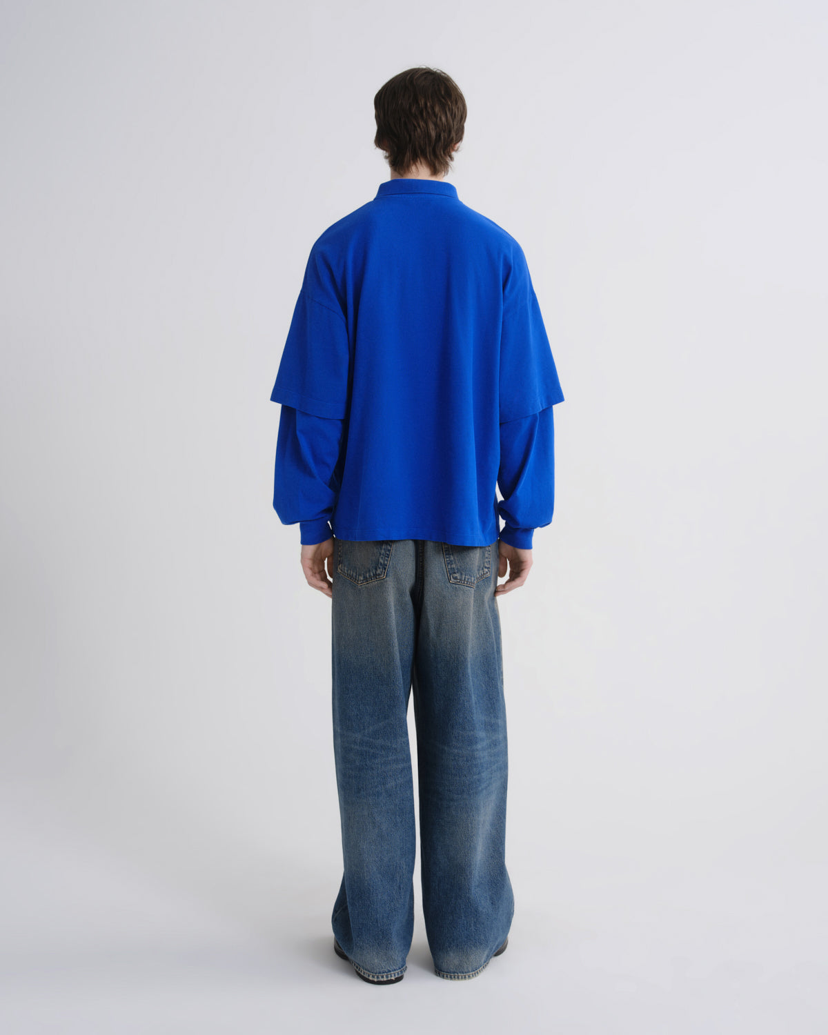 agolde-curren-polo-cobalt-blau-double-sleeve-herren image 2