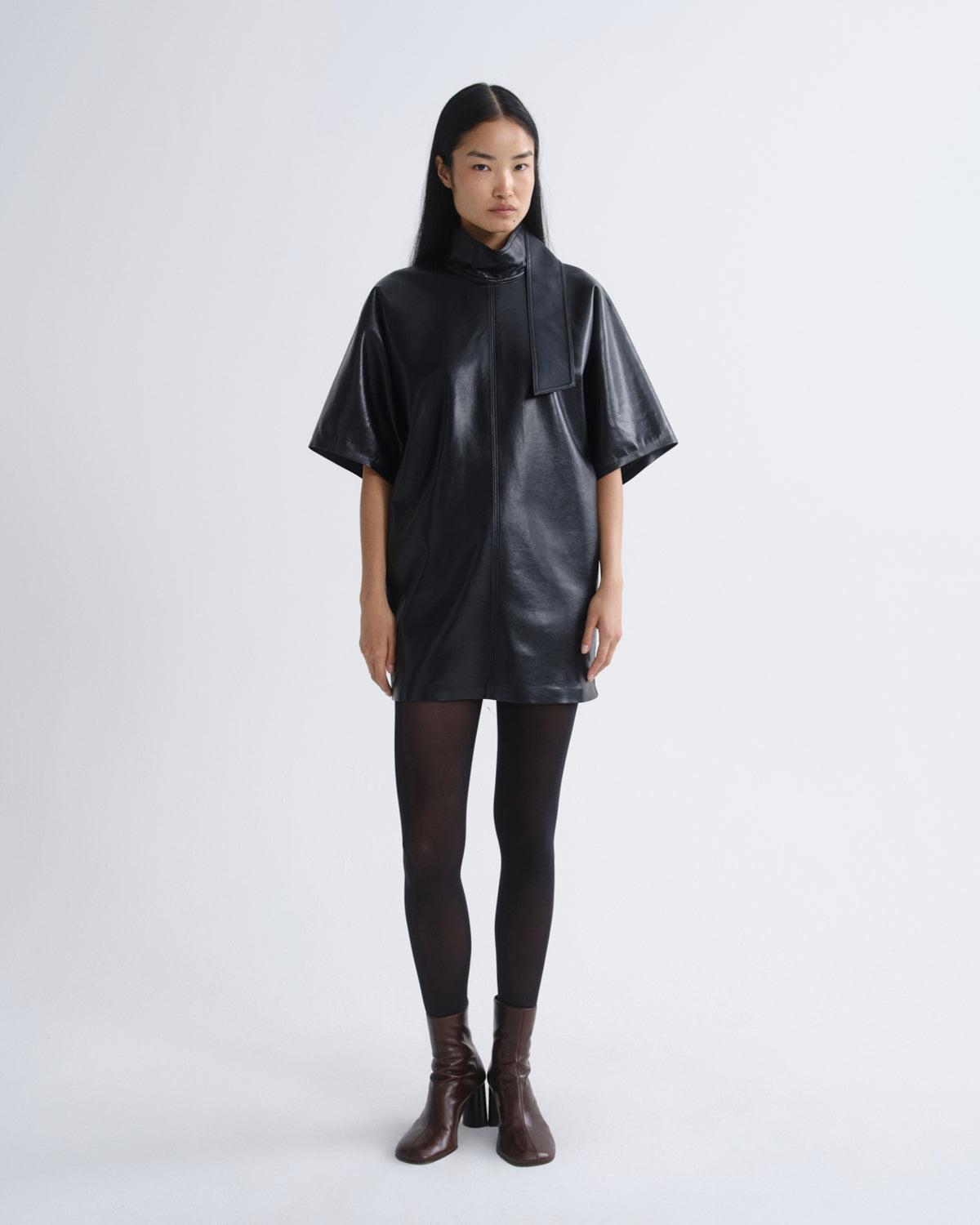 agolde-kembra-minikleid-leder-schwarz-detox-damen image 1