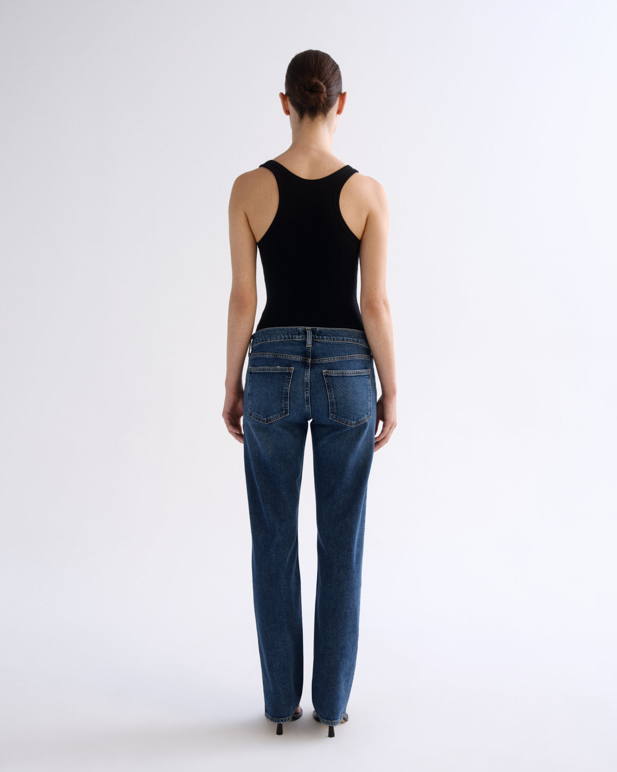 agolde-low-rise-slim-jeans-slick-mittelblau-stretch image 2