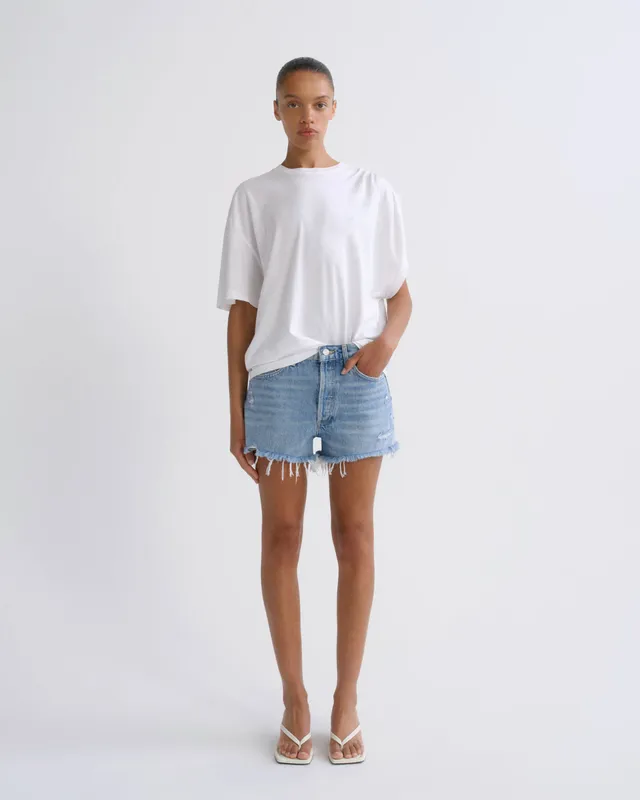 agolde-parker-vintage-cut-off-shorts-damen-blau image 1