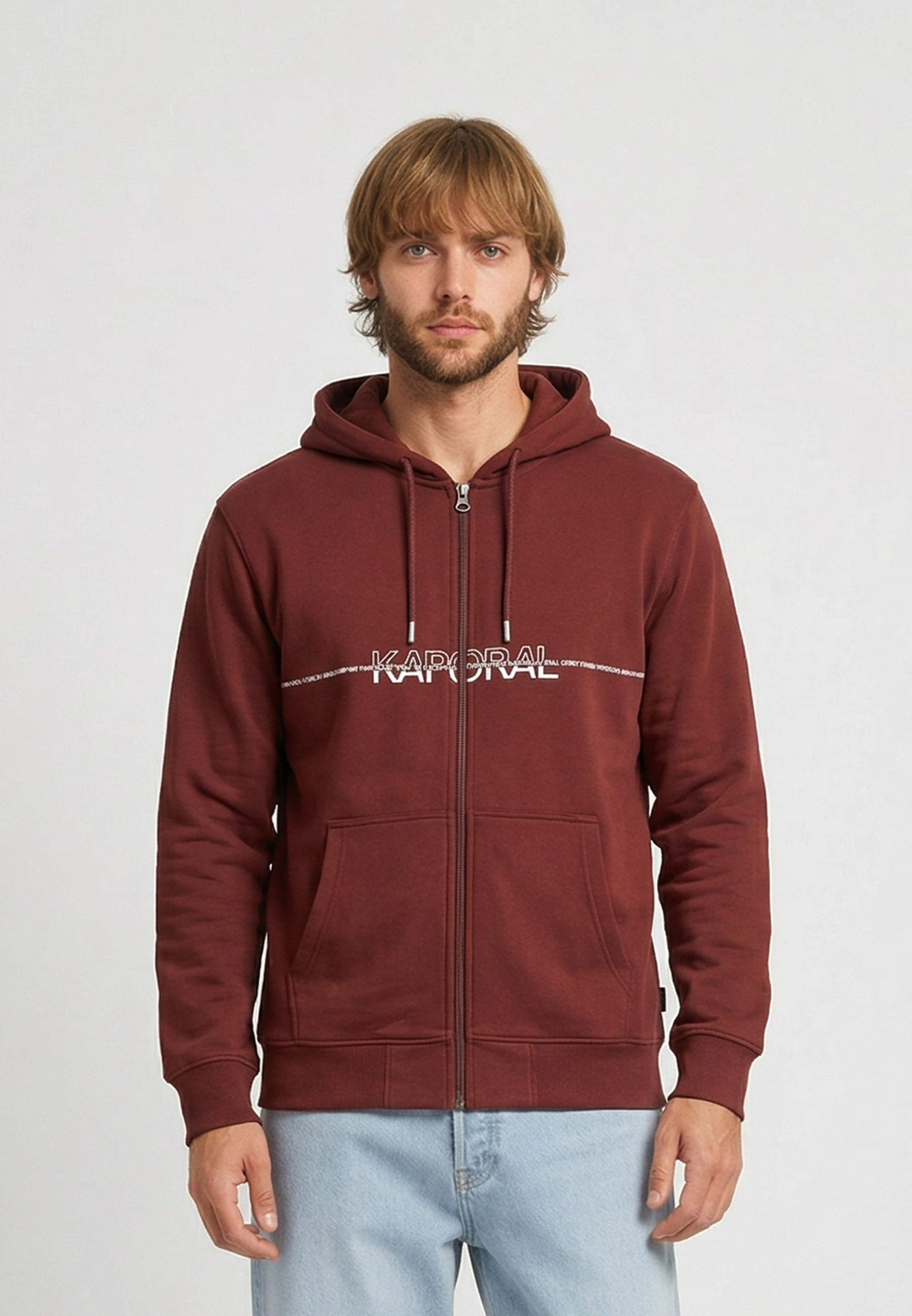 kaporal-rolan-sweatshirt-herren-bordeaux-regular-baumwolle image 2