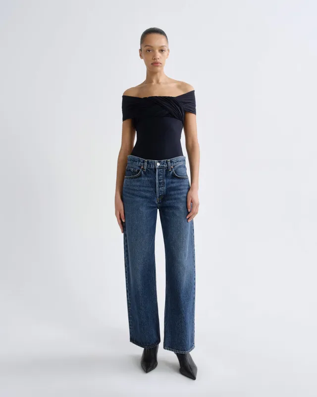 agolde-arc-jean-29-shortwave-rigid-dunkelblau image 1
