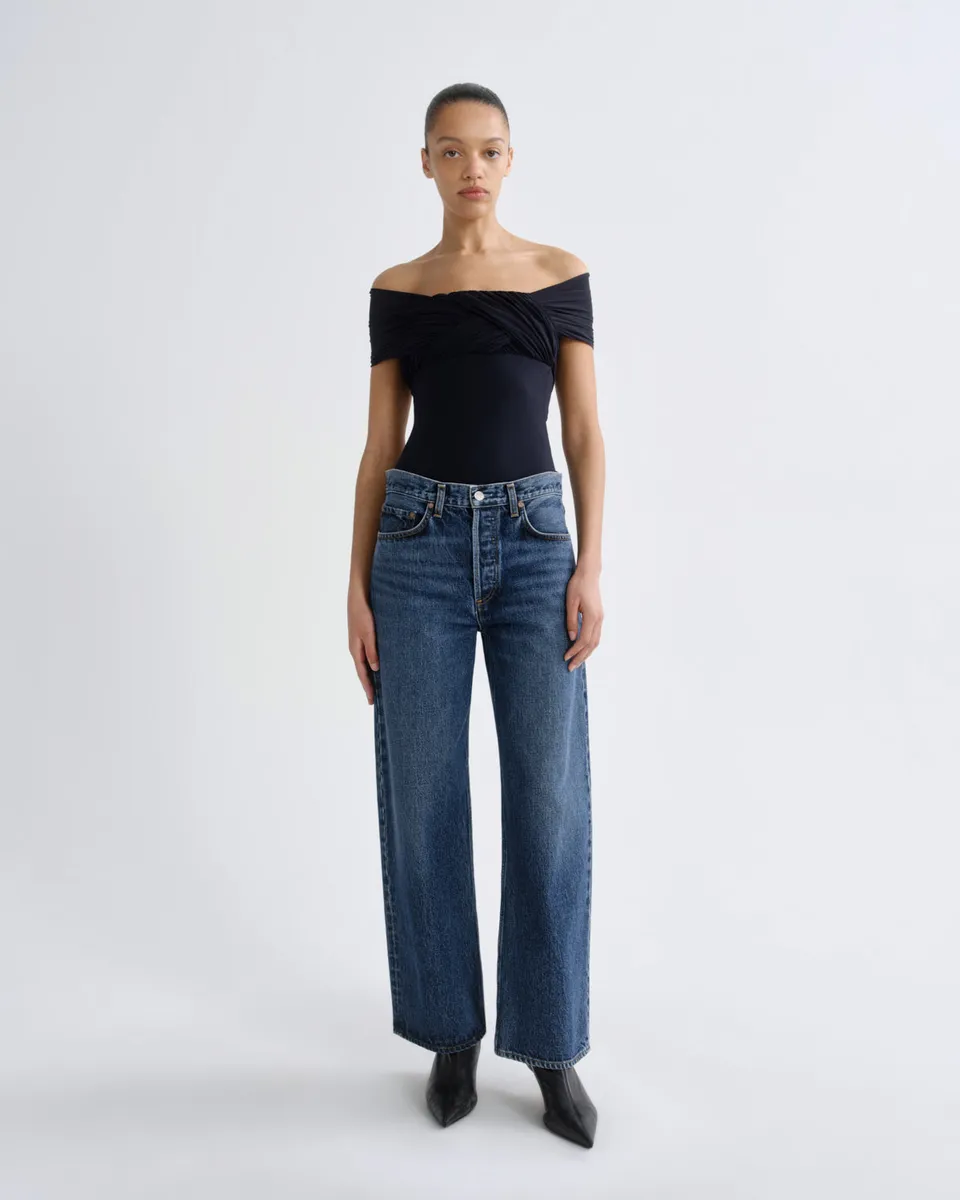 agolde-arc-jean-29-shortwave-rigid-dunkelblau image 1