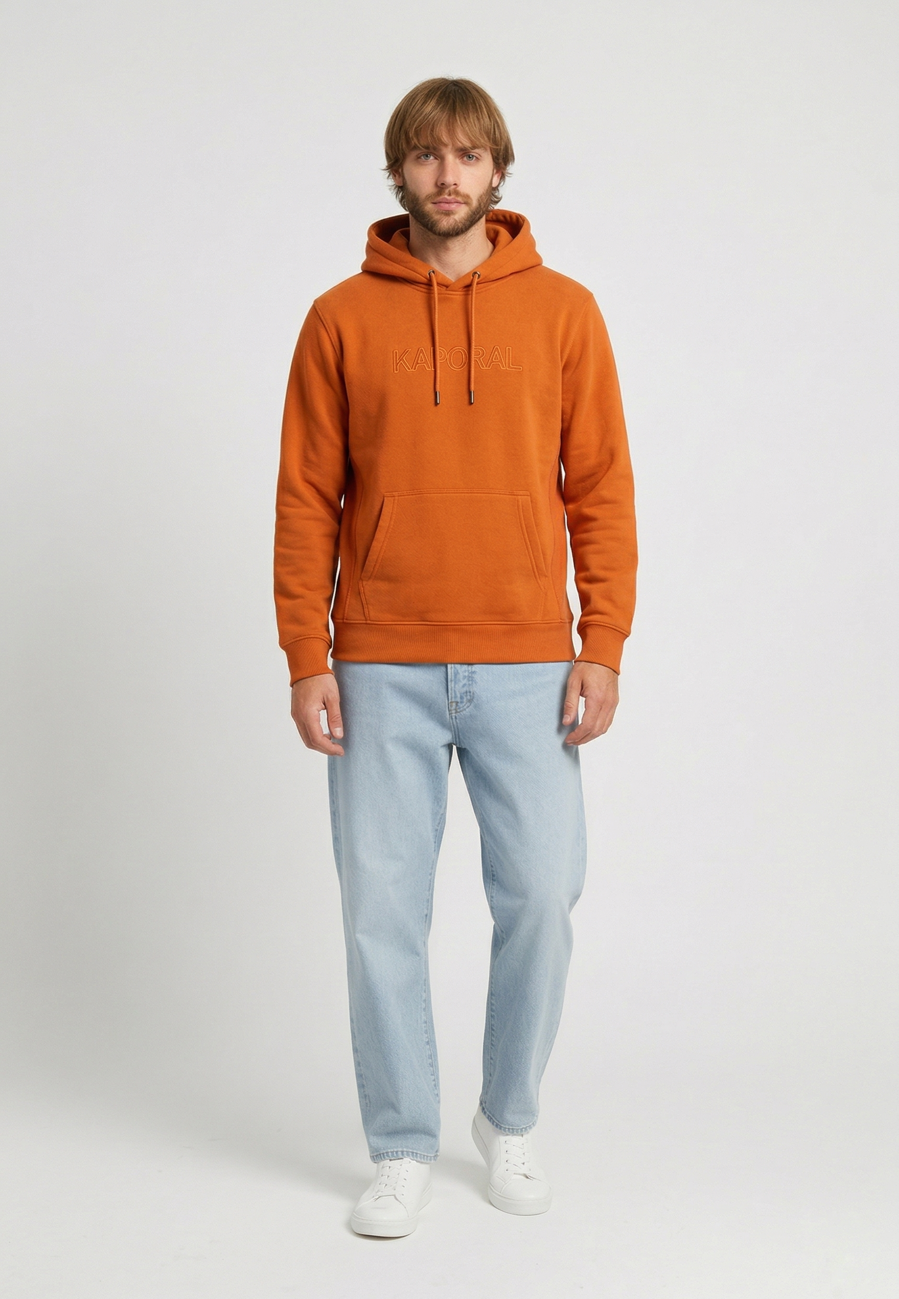 kaporal-powel-herren-hoodie-regular-orange-baumwoll-mix image 1
