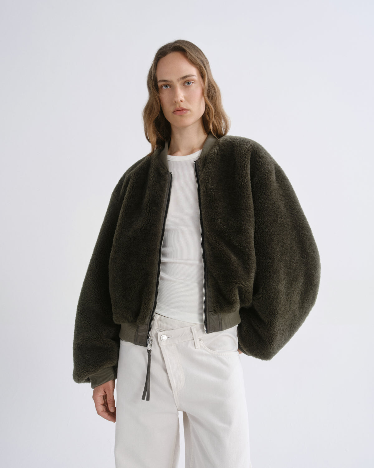 agolde-frankie-reversible-bomber-bomberjacke-fern-wende-satin image 7