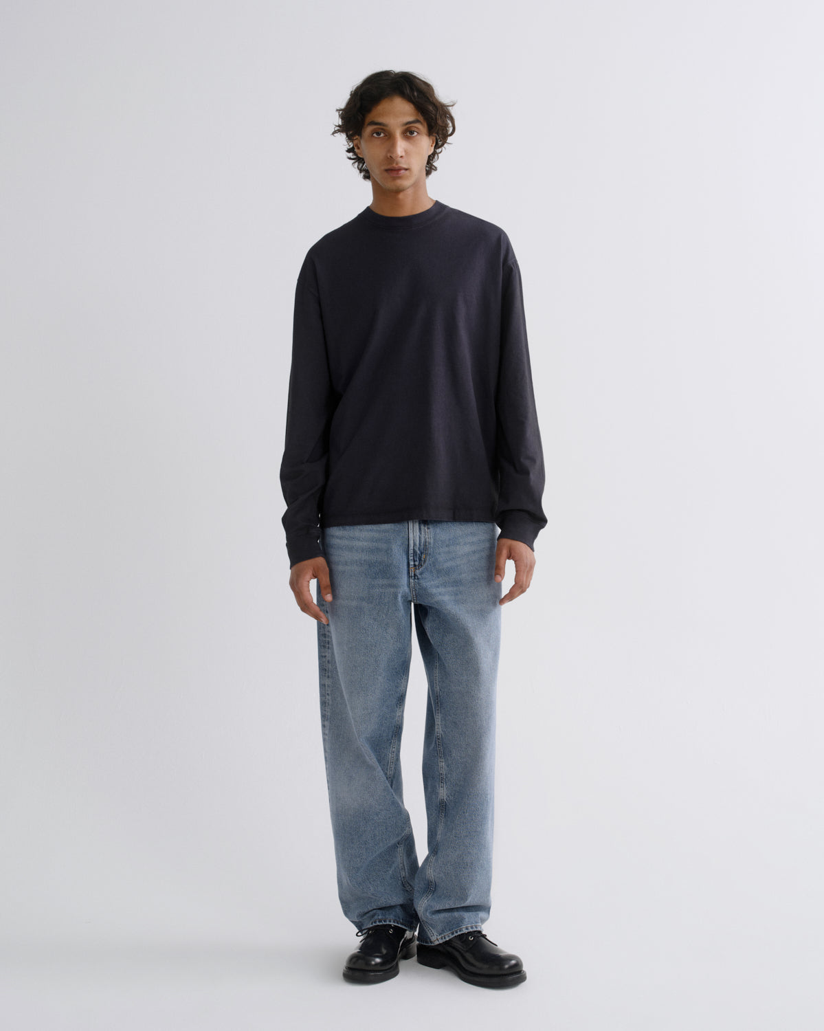agolde-asha-mock-neck-longsleeve-screen-navy-baumwolle image 3