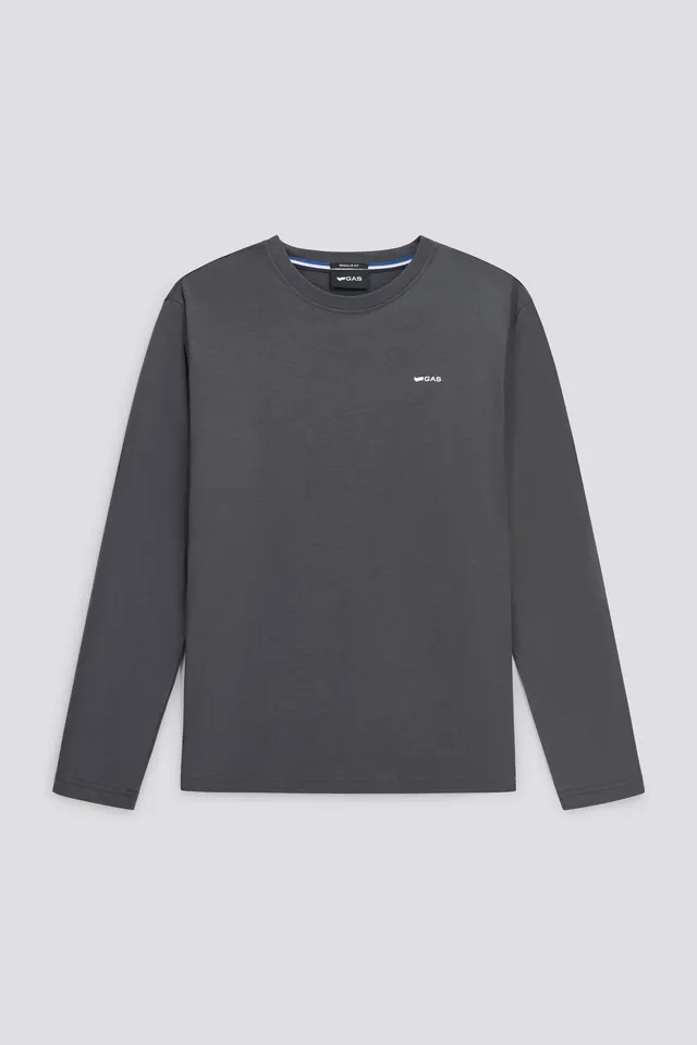 gas-dharis-logo-3920-langarm-shirt-herren-grau image 1