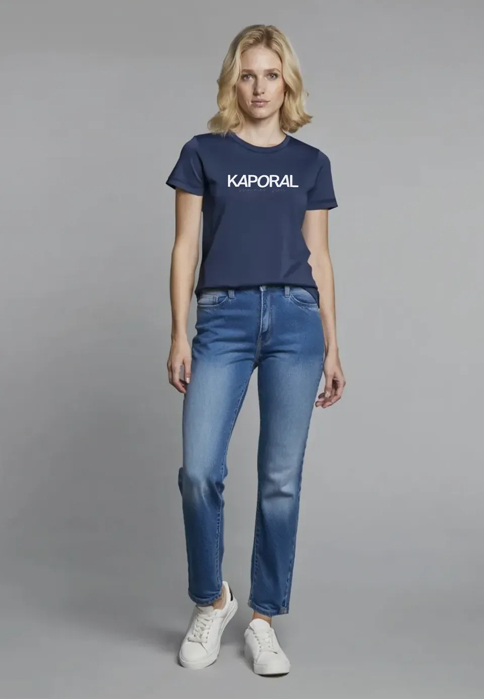 kaporal-jasic-t-shirt-damen-blau-slim-stretch image 1