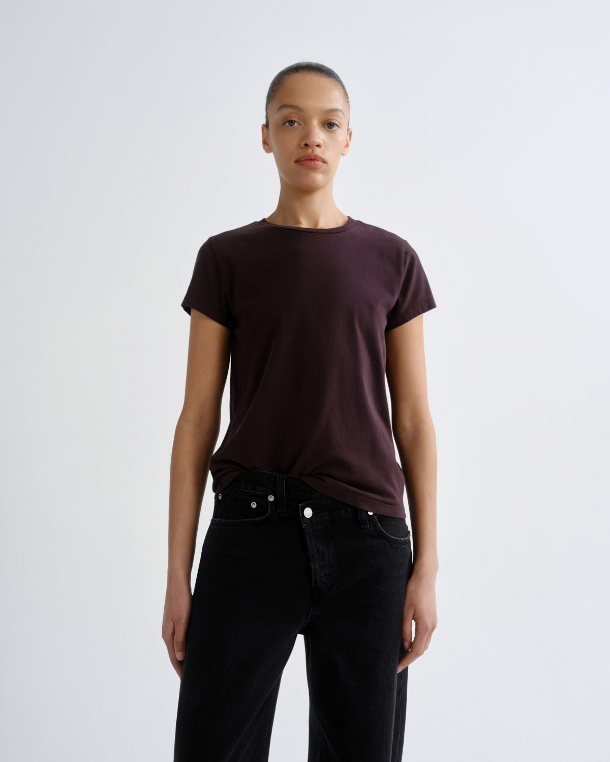 agolde-long-line-adine-tee-t-shirt-eggplant-bio-baumwolle image 1