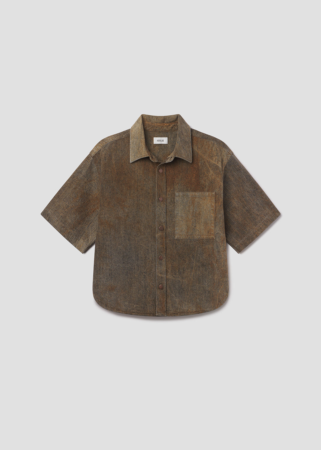 agolde-watson-shirt-herren-hemd-bark-kurzarm-denim image 6