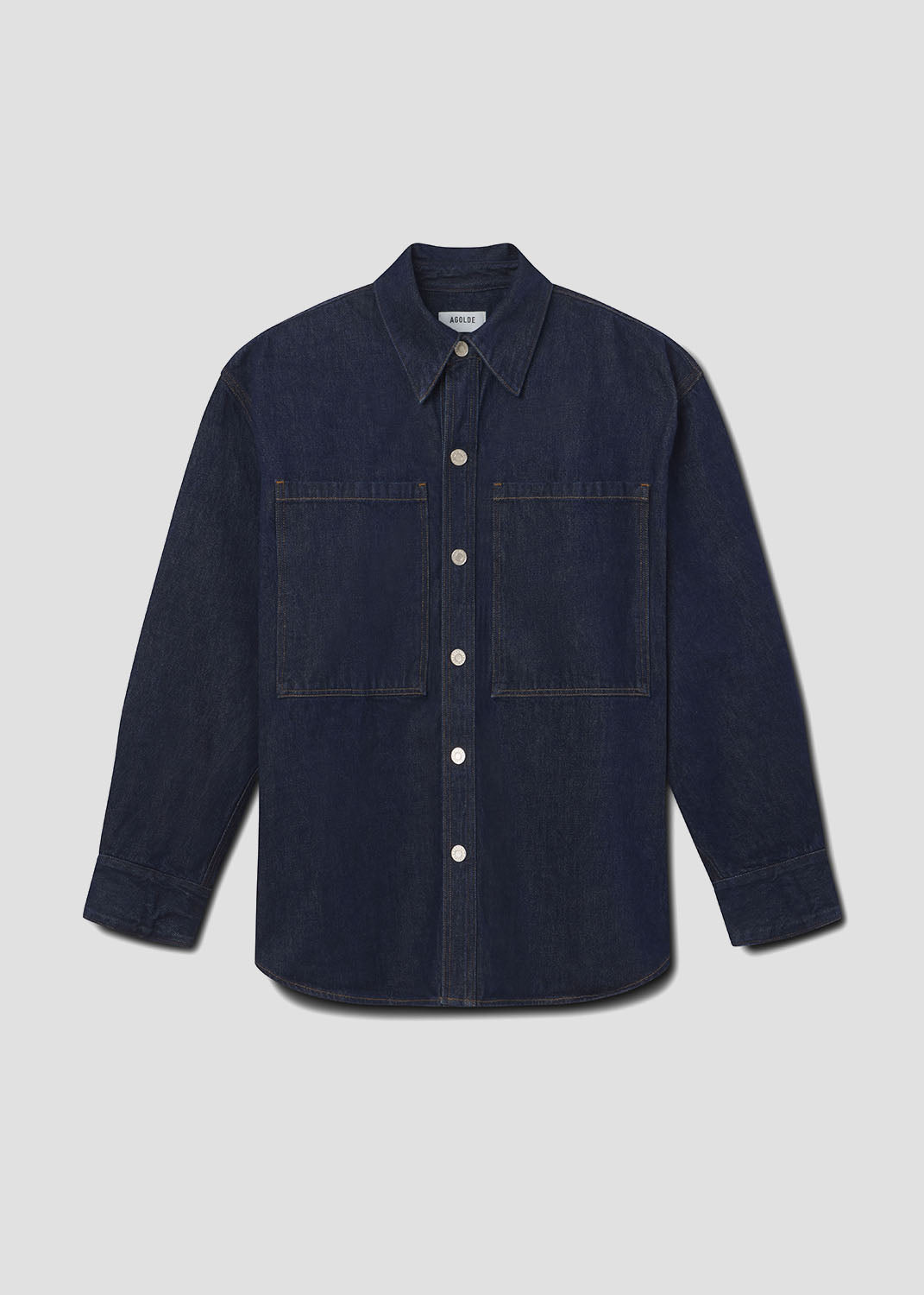 agolde-atticus-shirt-rinse-jeanshemd-eco-indigo image 6