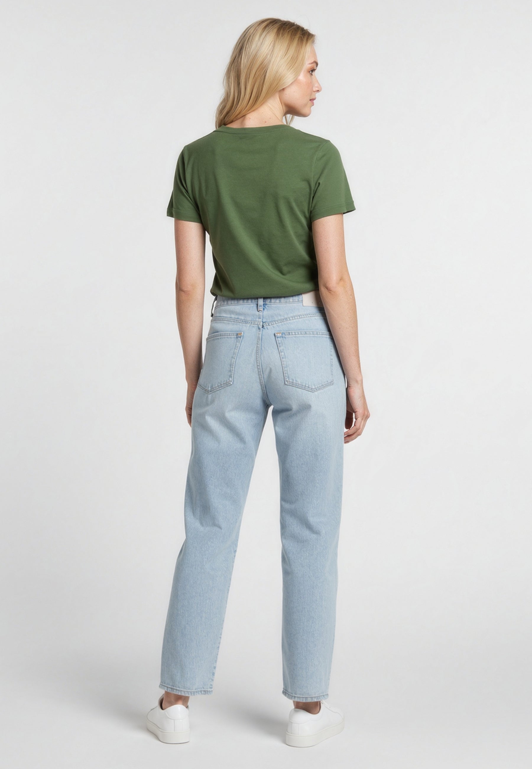 kaporal-enda-t-shirt-damen-khaki-slim-v-ausschnitt image 3